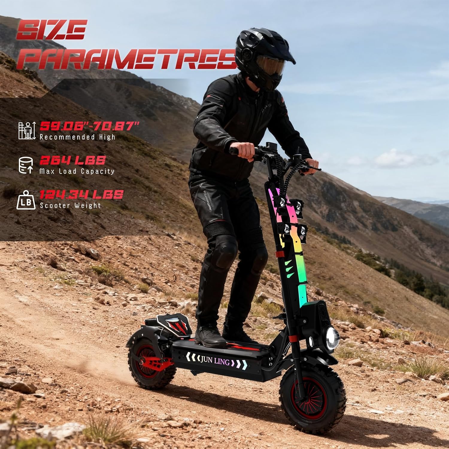 Electric Scooter, 10000W Dual Motor, Max Speed 75-85km/h, 60V 40Ah with 75-120km Range, 13-Inch Anti-Slip Puncture-Proof Vacuum Tires, Front & Rear Hydraulic Suspension, Foldable Design for Adults