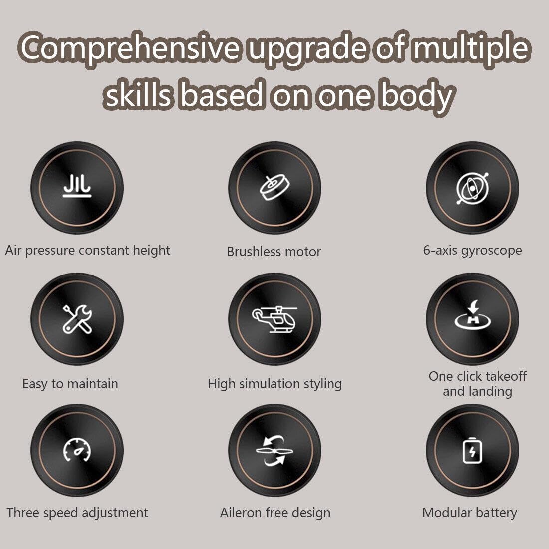 MD500 C189 RC Little Bird Aircraft Model, 1/28 4CH Single-Rotor RC Helicopter Built 6G Mode with 6-axis Gyro, 2.4GHz Helicopter Toys for Beginner Boys Girls