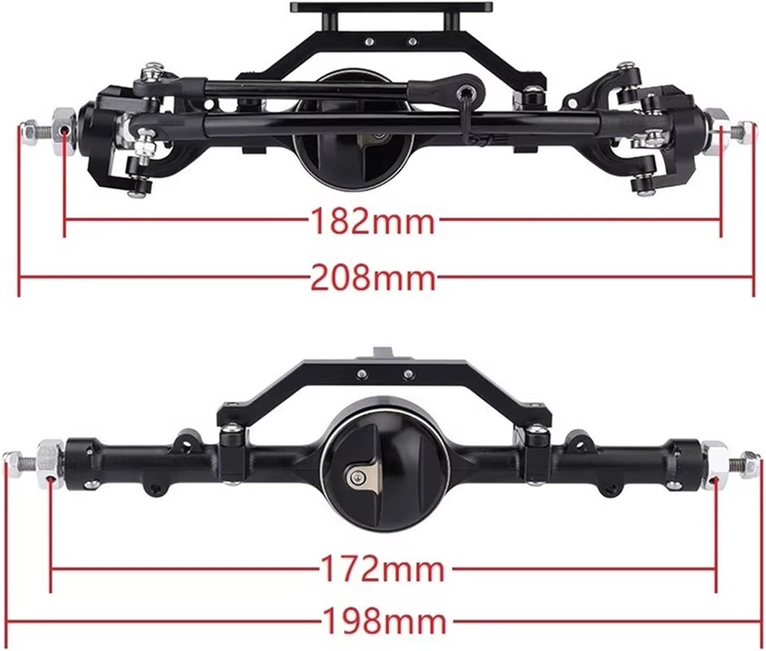 RC Car Accessories Compatible with D90 D110 for Gelande II TF2 for Yota II 1/10 RC Crawler Upgrades Parts CNC Metal D90 Front and Rear Axle