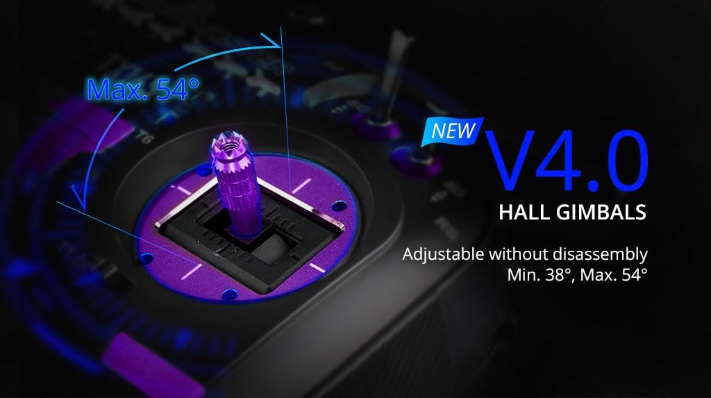 RadioMaster TX16S MAX MKII Carbon Purple JB Color with Sound Pack Hall Gimbal Remote Control RC Transmitter ELRS Mode 2 (ELRS Mode 2 with 6200)