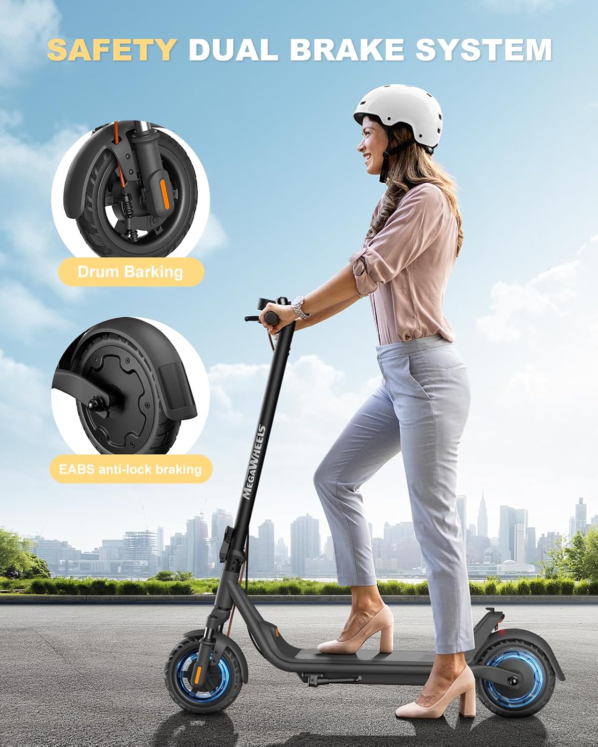 Electric Scooter for Adults, 300W Motor Up to 15.5 MPH, 8.5