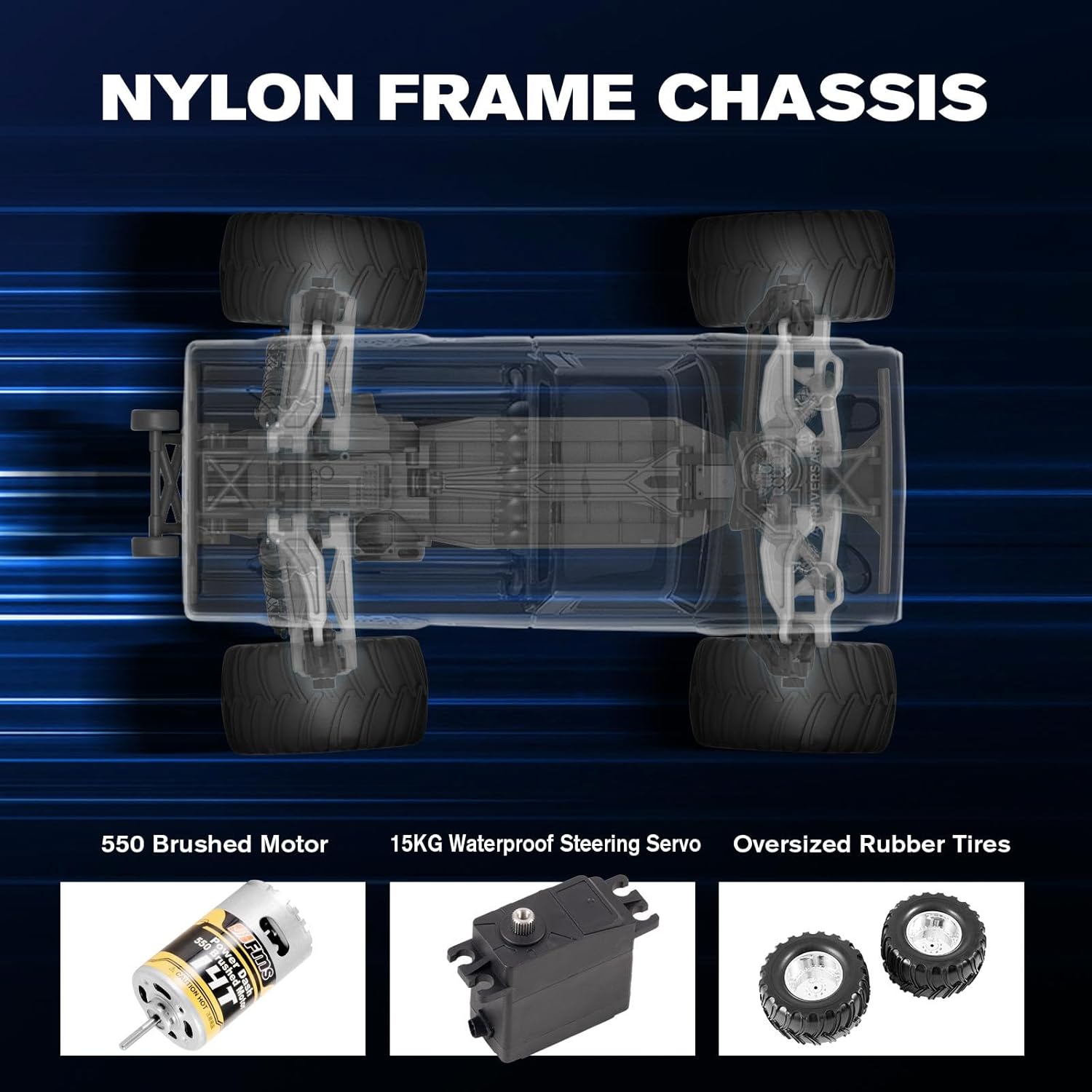 FMS 1/10 Ford F-100 RC Monster Truck, RC Crawler RTR 2WD Off-Road Truck with Wheelie Bar, High-Torque Motor, Hobby Grade Remote Control Car for Adults, First Blood