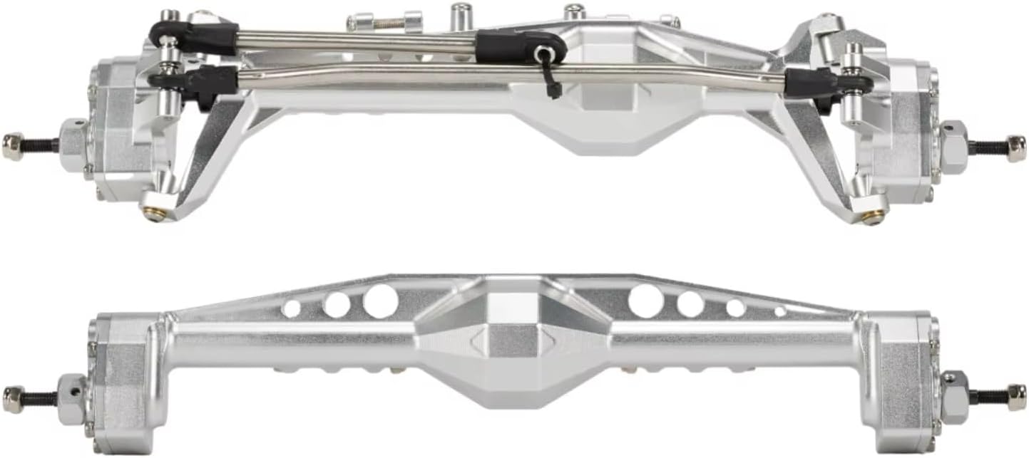 Rc Crawlers Axles for Capra 1/10 Portal Axle Aluminum Offset with Constant Velocity Driveshift Adjustable Upper Link Mount RC Crawler Model(Silver,1set)