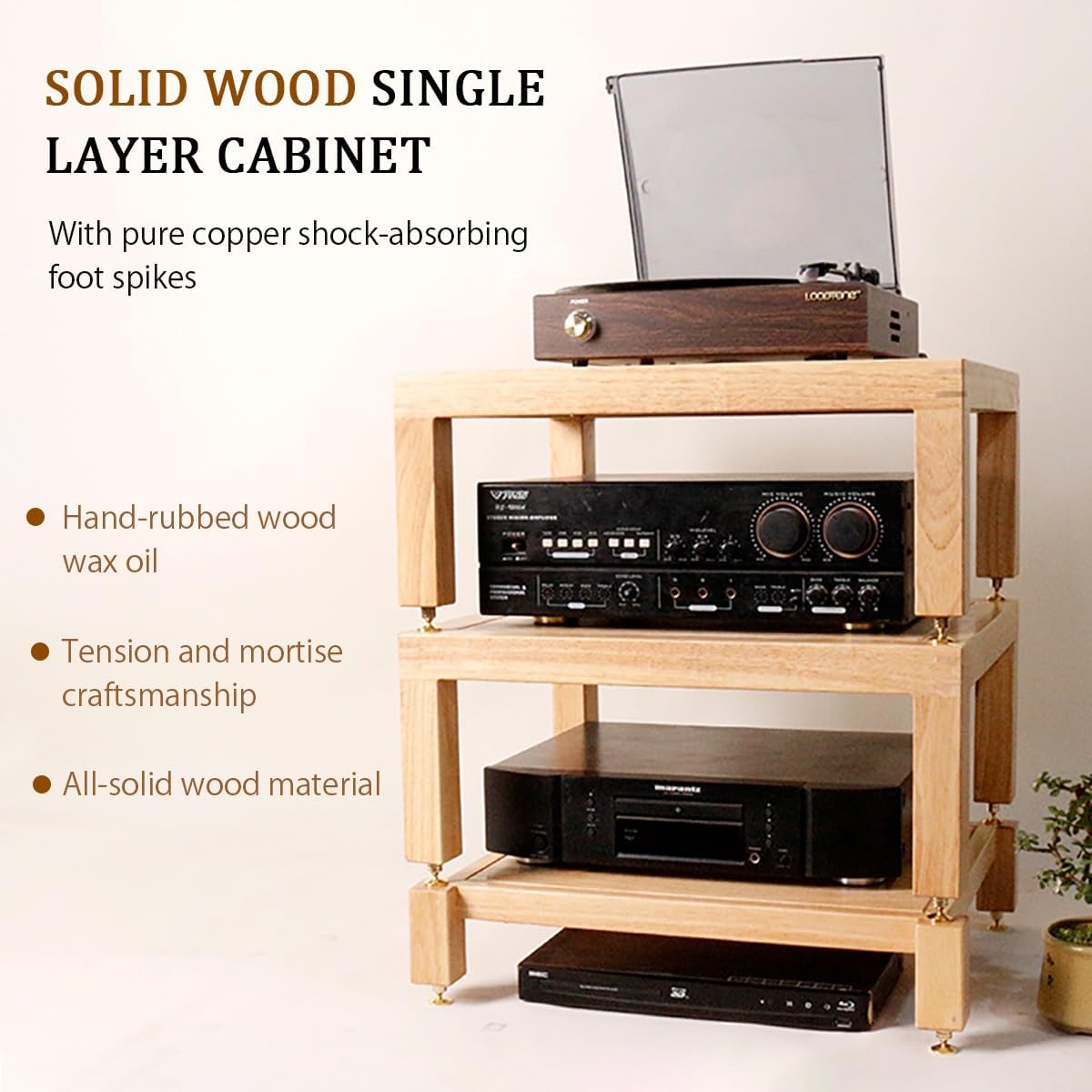 Wooden Av Media Stand