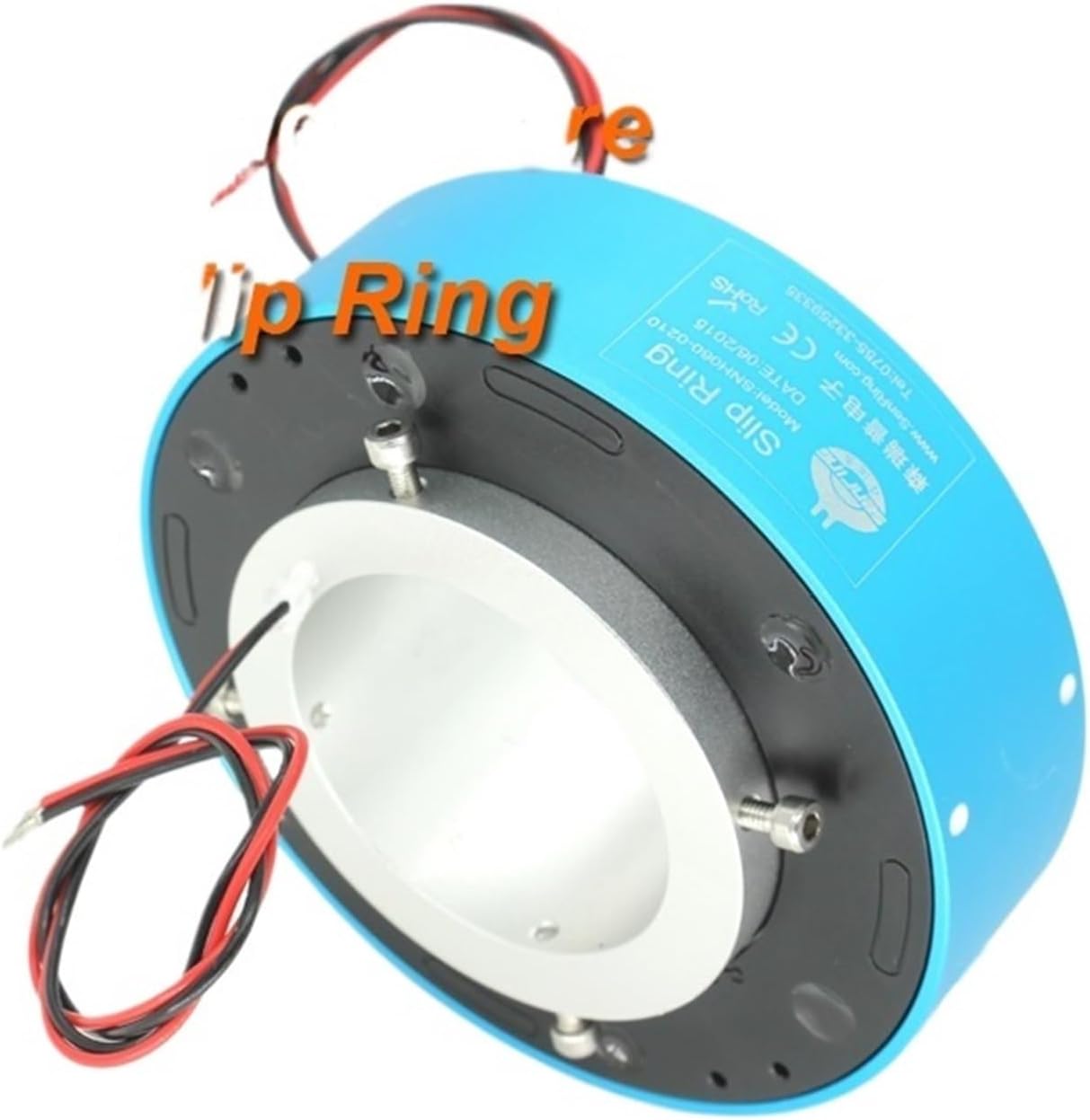 Through bore Slip Ring/Connector 2 Circuits 10A with ID Centre Hole 60mm