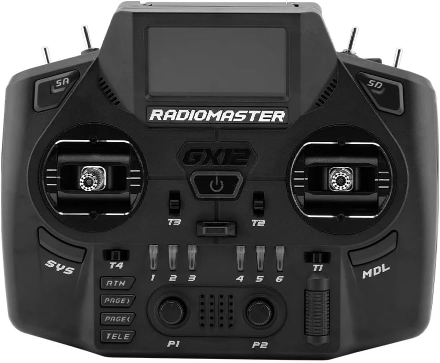 Radiomaster GX12 Dual Band Antenna Gemini XROSSBAND EXpressLRS 1000HZ 3D Digital CNC Hall Gimbal Radio Controller (GX12 ELRS M2 5000)