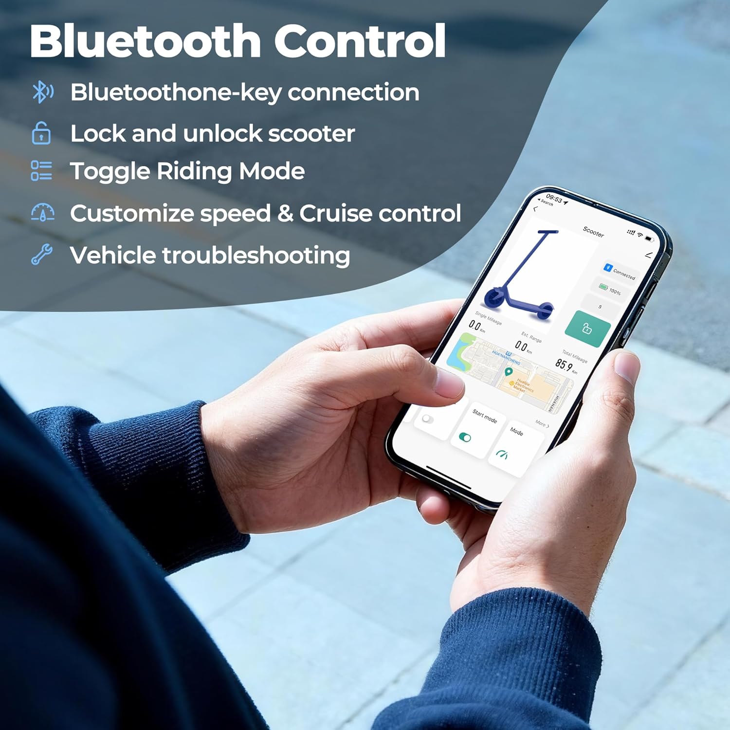 NAVIC Electric Scooter for Adults，Top Speed 19/22 MPH，Range 19/22/28 Miles，8.5”/10