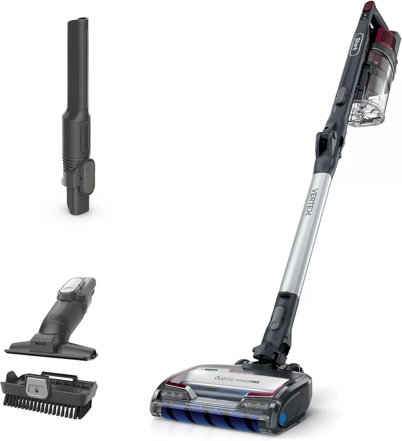 Shark R-IZ464H Vertex Cordless Stick Vacuum with DuoClean PowerFins, Lightweight, Pet Hair, HEPA, 60 Min Run Time - Certified Refurbished