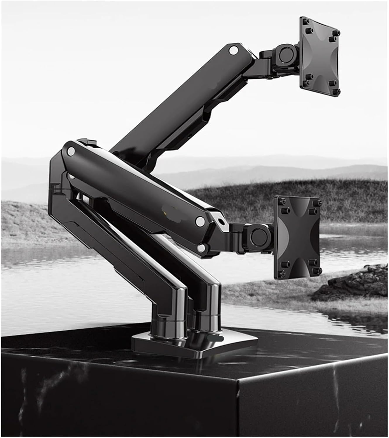 G55 Mechanical Spring Arm 27-34 Inch Dual Curved Screen Desktop Monitor Stand 5-16 kg Ultra Wide Monitor Stand with U Port