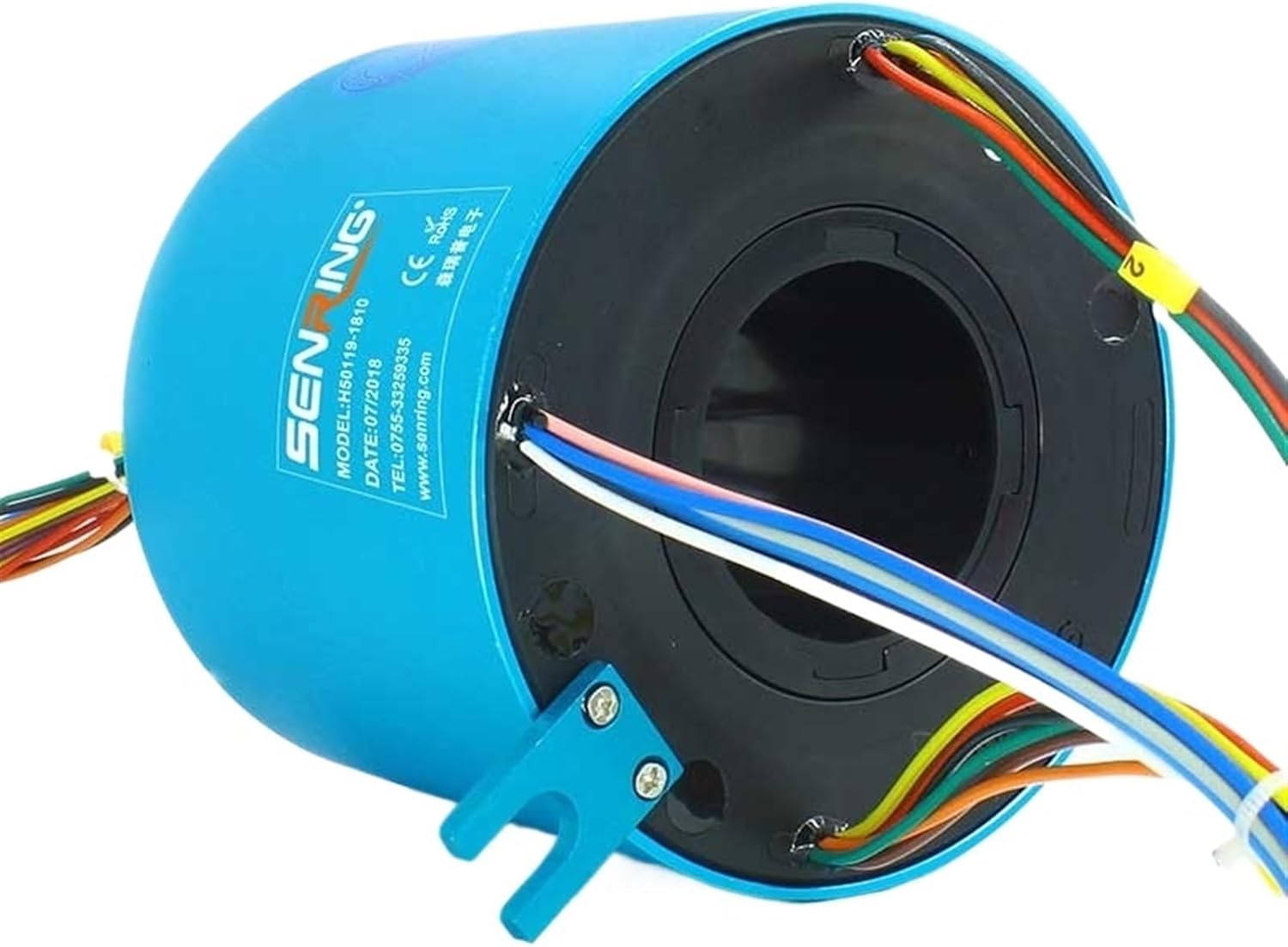 Hollow Slip Ring Hole Diameter 50mm 18 Circuits 10A Slip Ring for Pedestal Cranes Indexing/Rotary Tables Pneumatic Swivels