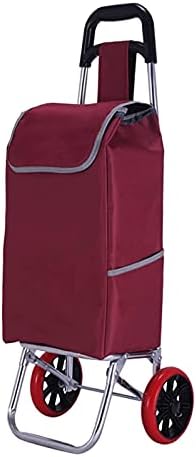 Collapsible Wagon Cart with Wheels Foldable Folding Wagons Carts Silent Universal Wheels,Shopping Cart Folding Shopping Trolley Cart Stair Climbing Cart with Removable Waterproof Canvas Bag