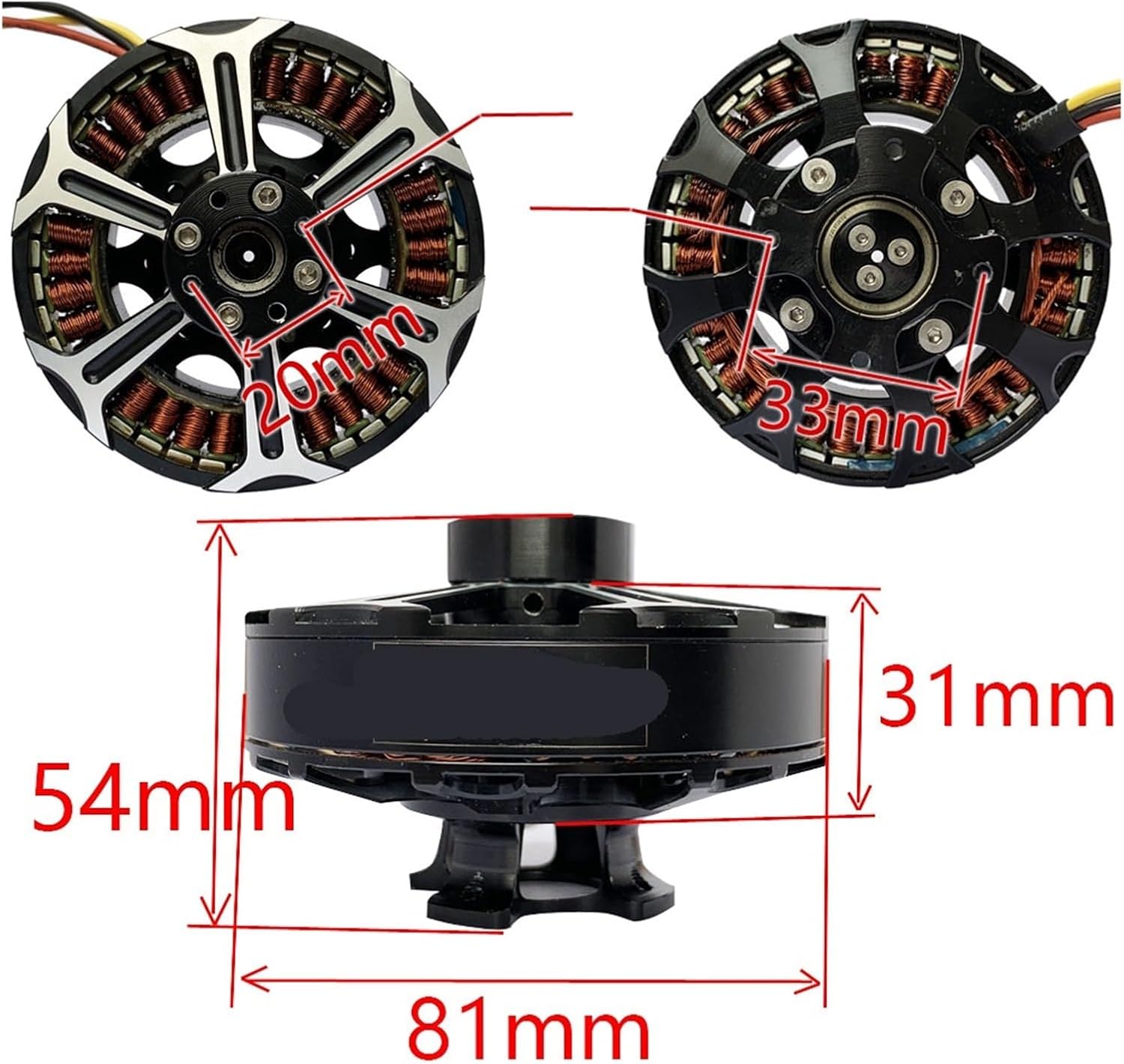 AJ8028 (7210) Outer Rotor brushless Motor
