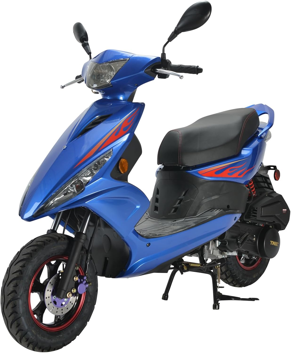 HHH Wave 150cc Fully Automatic Gas 150cc Scooter Moped for Youth and Adult 150 cc Adult Bike Street Scooter with 10 inches Aluminum Wheels (Blue Color)