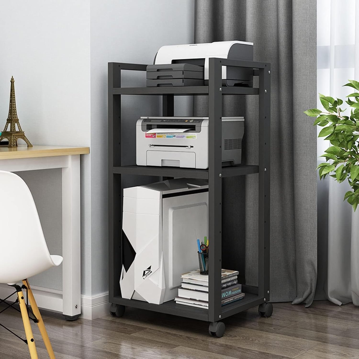 YLQFGUVWK AV Media Cabinet Stand Component Cabinet Adjustable Open Storage Rack Stereo Rack