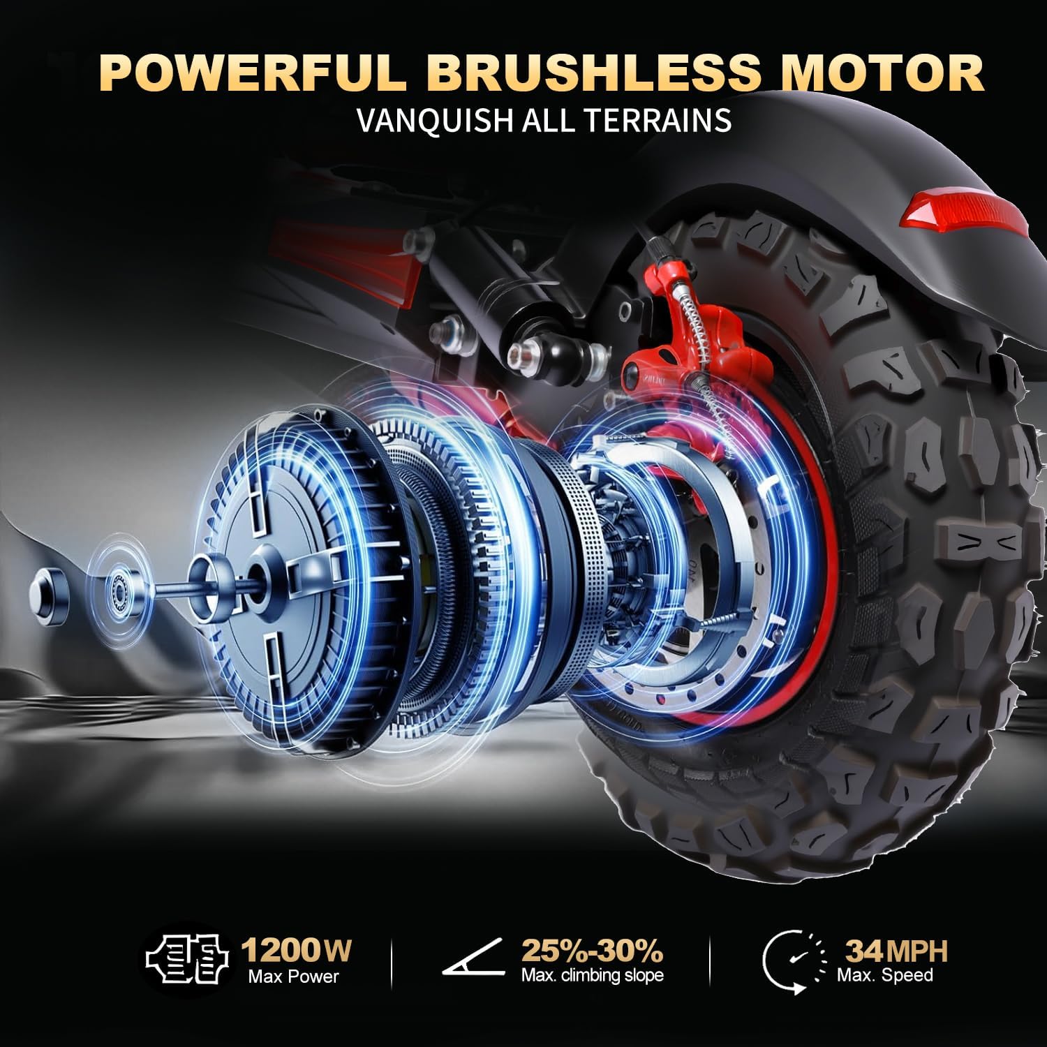 Electric Scooter for Adults, 32 Miles Long Range, 34 Mph Max Speed, 11