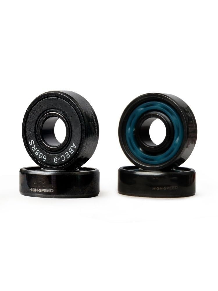 WEIWEIBEIER 608RS Black Ceramic Bearing ABEC-9 Speed Skating Bearing for Roller Skates Skateboard Bearings Competition Level (Size : Wooden Box, Style : 16pcs)
