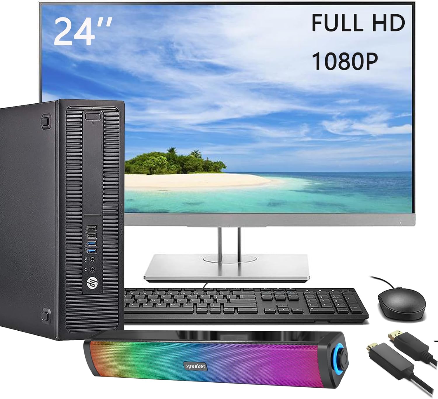 HP EliteDesk 800 G2 SFF Desktop PC Computer w/ 23.8