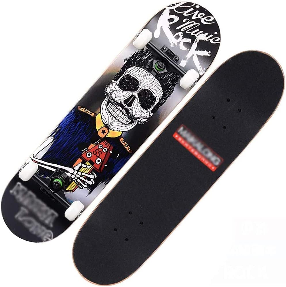 Four-Wheel Skateboard Road Skills Maple Four-Wheel Skateboard Adult Men and Women Double Rocker Skateboard Suitable for Adults and Young People
