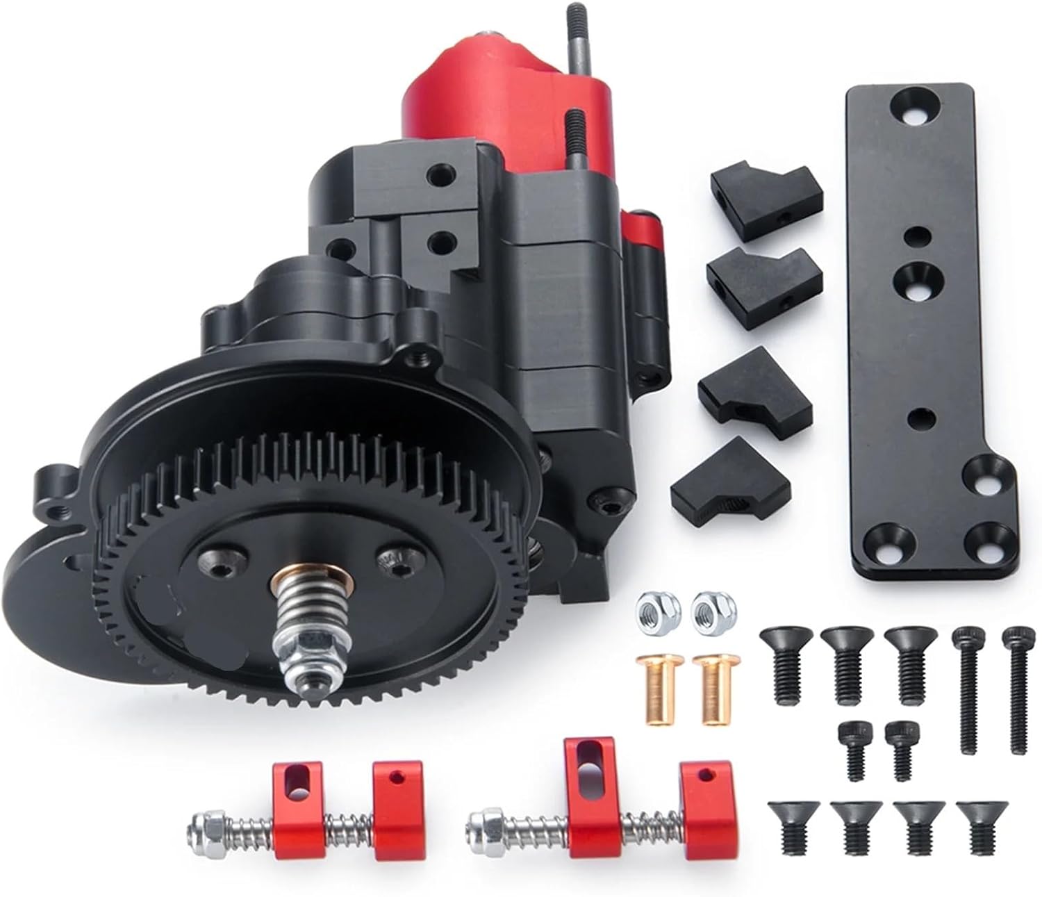 Aluminum 2 Speed Transmission Cutoff Gearbox Compatible with 1/10 RC Crawler Model Cars