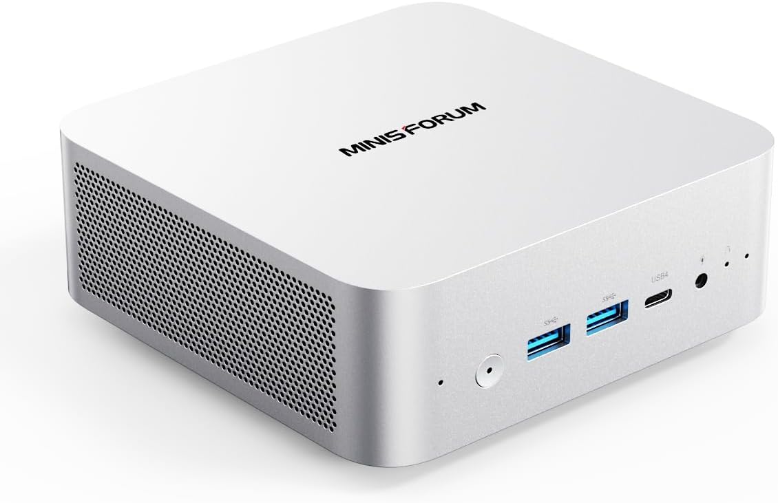 MINISFORUM M1 Pro-125H Mini PC Intel Core Ultra 5 125H (14C/18T, Up to 4.5Ghz), 32GB DDR5 1TB SSD, Mini Computers HDMI2.1/DP1.4/2xUSB4 Quad Display, 2.5G LAN, OCuLink, Dual Speaker/DMIC, WiFi 7, BT5.4