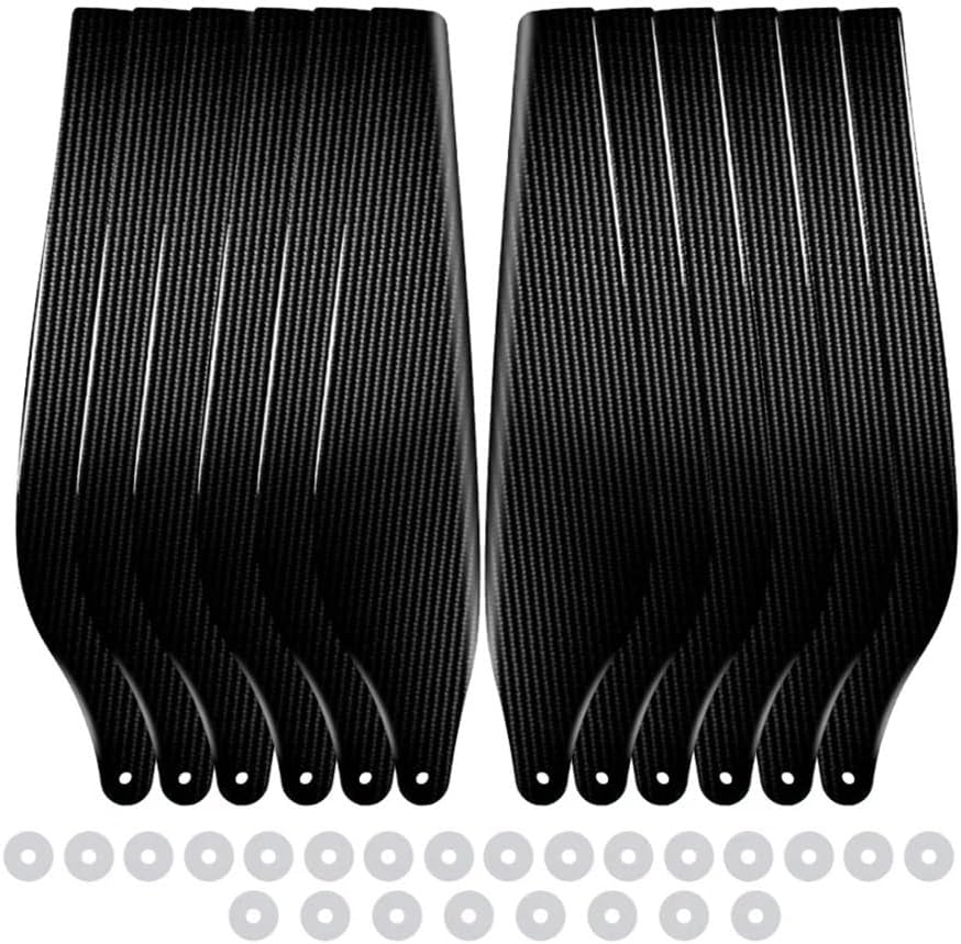 GF-3820F-W Reinforced 38-Inch Wide Carbon Folding Propellers (CW/CCW Set) for T30 Systems, Industrial Drone Rotor Components(6pcs CW and 6pcs CCW)