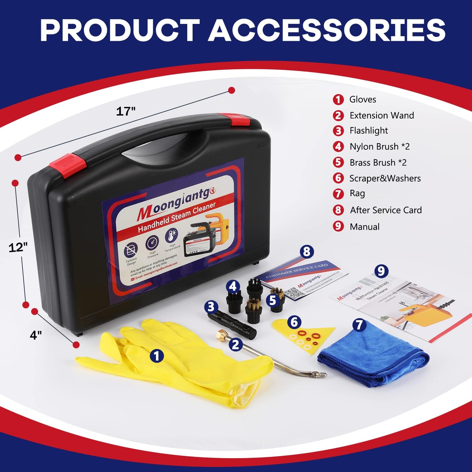 Moongiantgo 2 Units High Pressure Steam Cleaner （Yellow + Black)