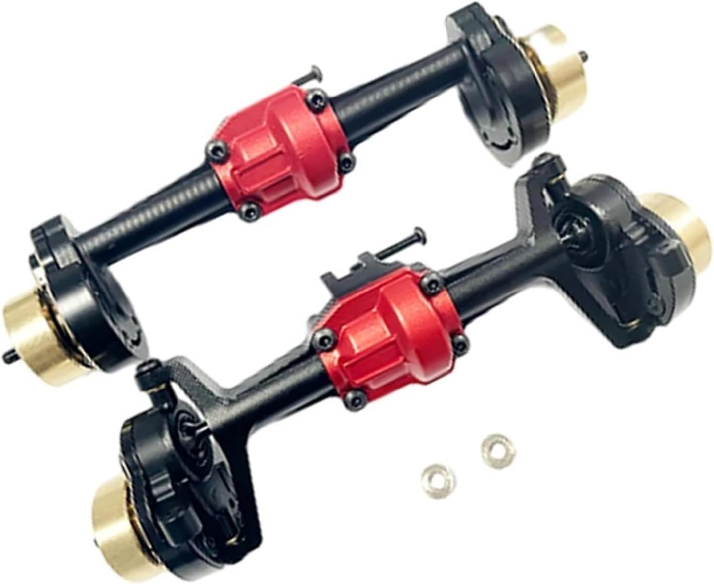 RC Vehicle Axles Compatible with Hobby for Plus for CR18P for Rock 1/18 RC Car Aluminum Alloy Front Rear Axle Shell RC Car Upgrade Parts Accessories(Color:2)