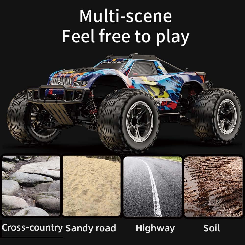 X-Verse KF10 1/10 Brushless RC Cars for Adults Fast 60KM/H, RC Trucks 4X4 Offroad Waterproof with 3S Battery, 4WD High Speed All Terrain RC Truggy (3 Battery)