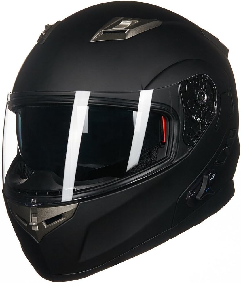 ILM Bluetooth Integrated Modular Flip up Full Face Motorcycle Helmet Sun Shield Mp3 Intercom Model 953/953 PRO