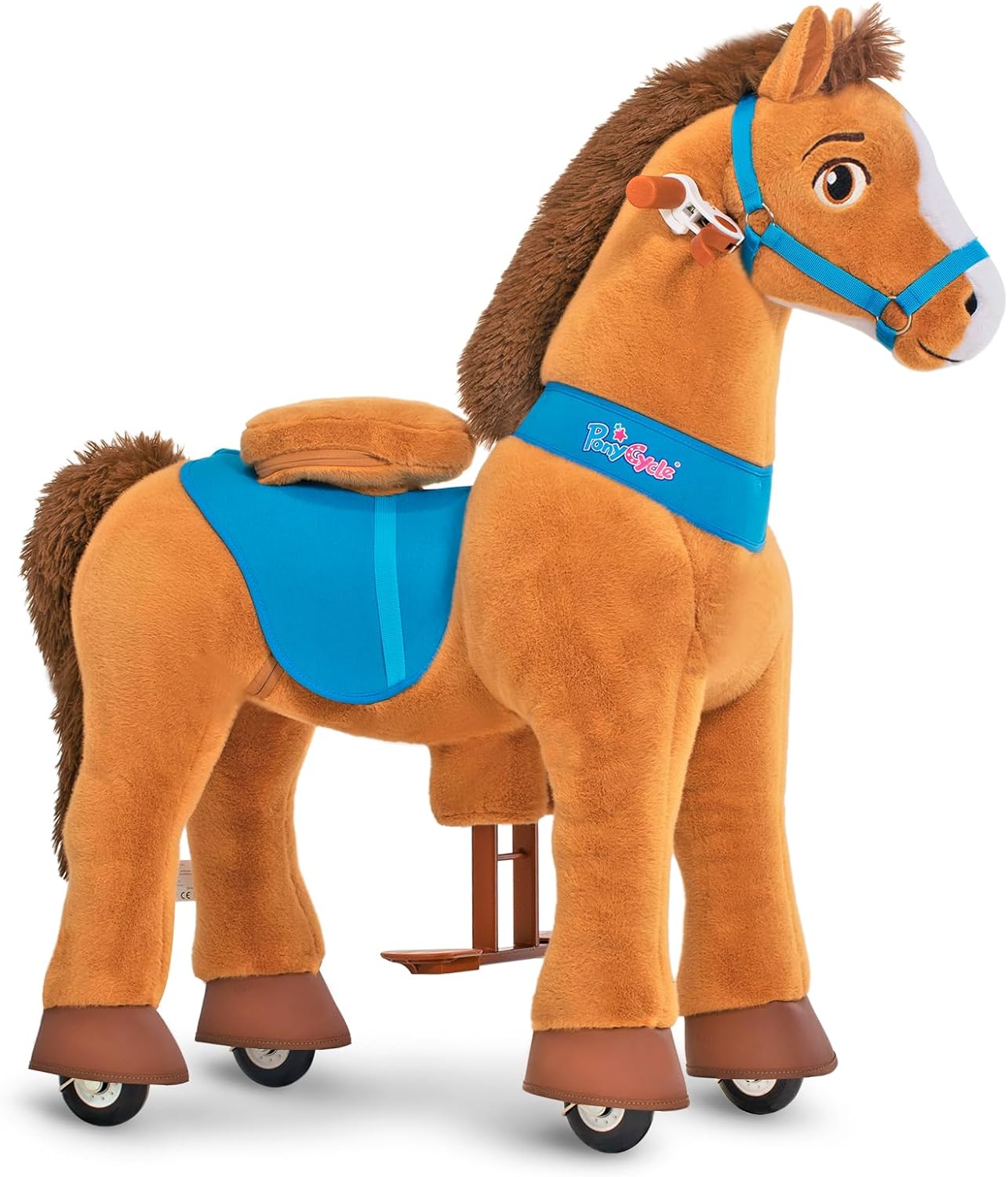 PonyCycle Ride on Horse Toys for Kids Riding Brown Horse Rocking Horse Essential Model E (with Brake/ 35.4