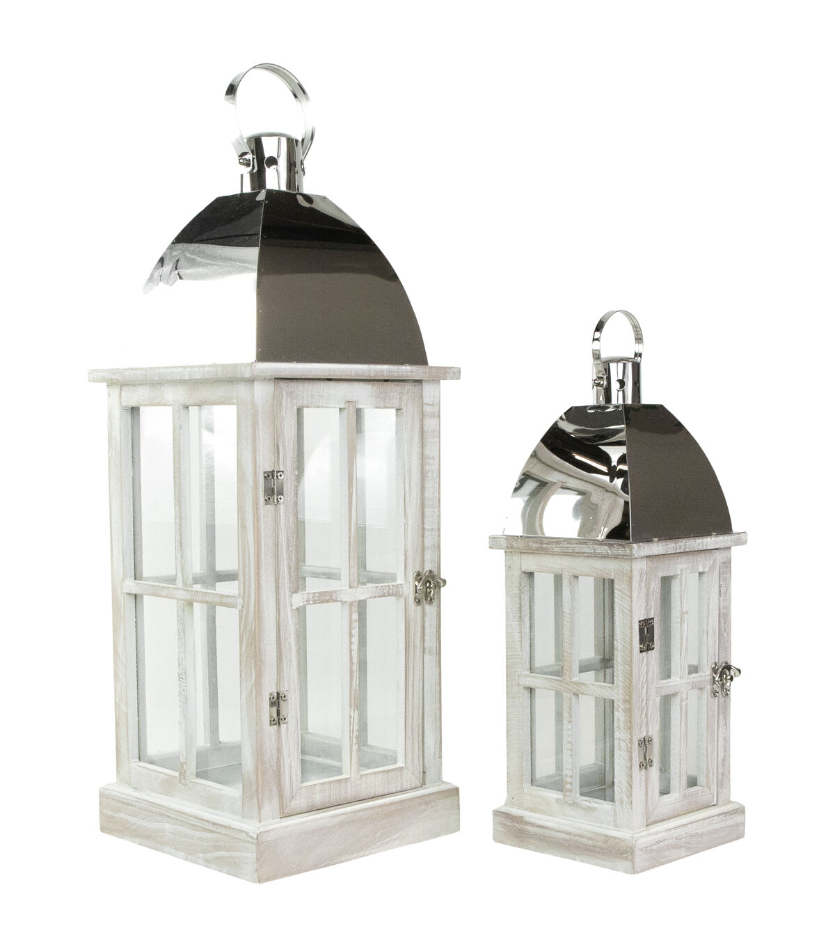 Northlight 2ct Antique Wood Candle Lanterns