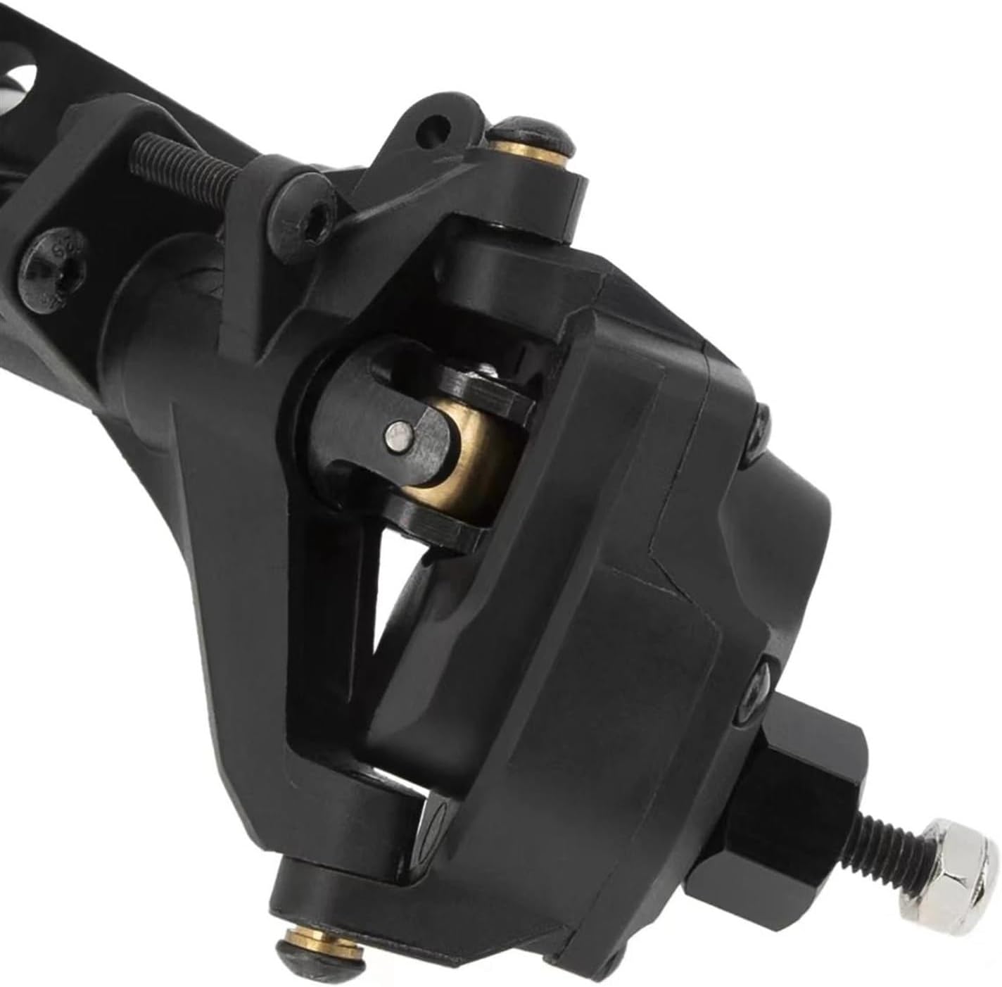 RC Car Accessories for Axial for SCX10 II 1/10 RC Crawler Car Upgrade Portal Axles Front Rear Axle with Steel Gears Metal Bearings Modified Parts(Black)