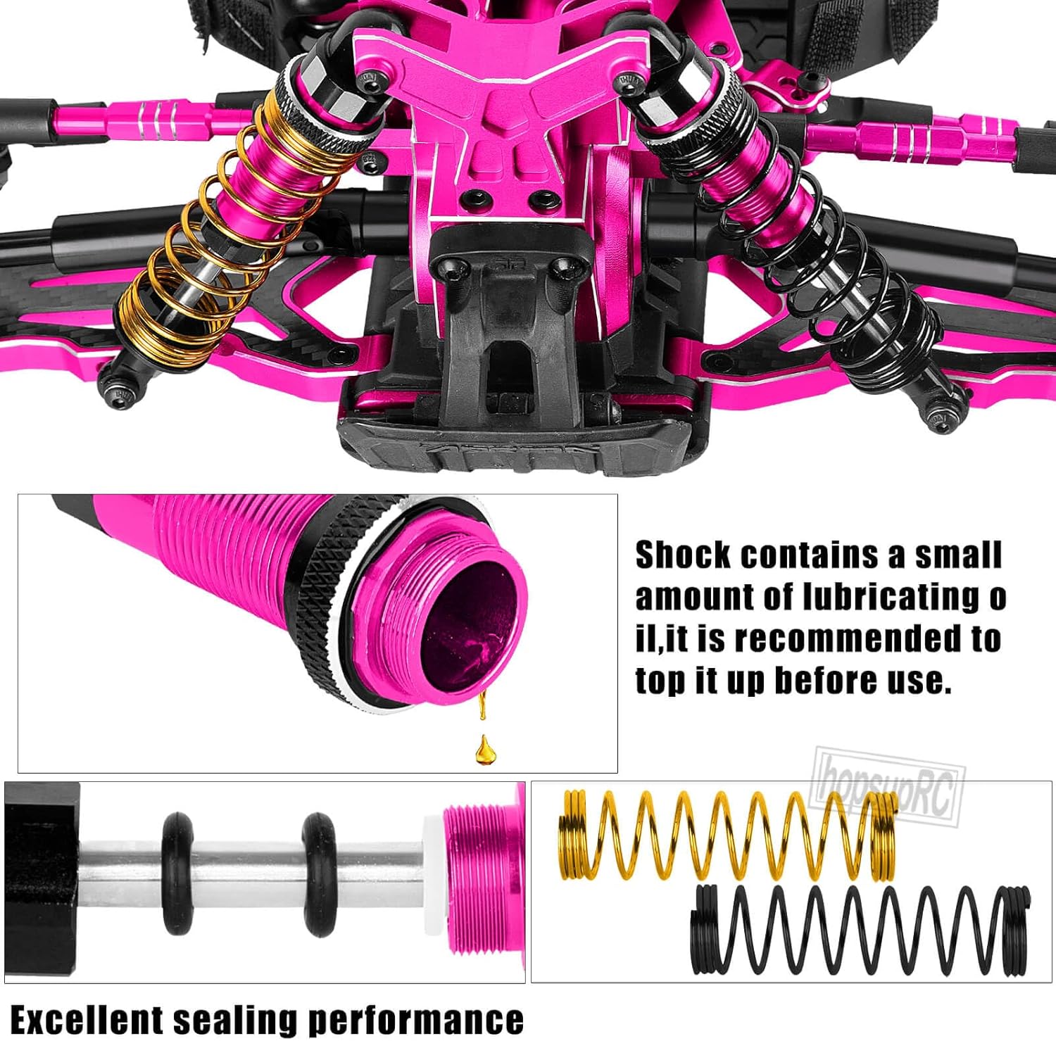 Upgrade Parts for 1/10 Granite/Senton 3S BLX Mega 550,Shocks&Gearbox&Arms&Caster Blocks hubs&25T Servo Saver&Steering Bellcranks&CVD&Support&Transmission&Center Driveshafts&Links,Pink