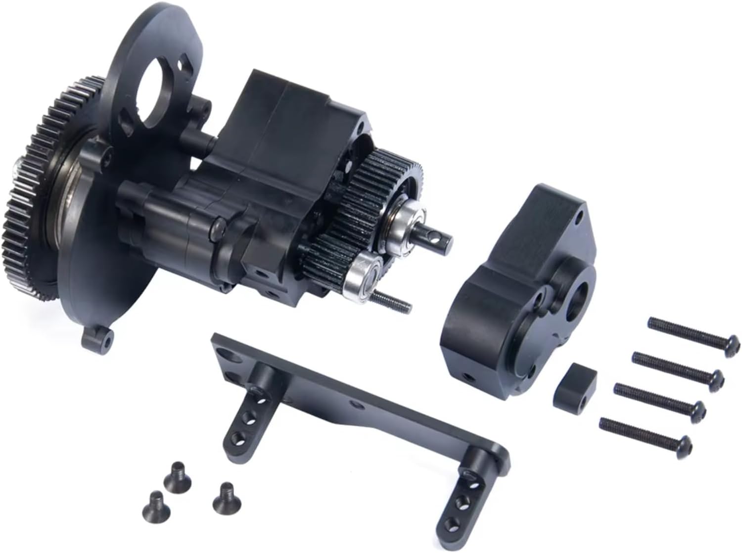 RC Gearboxes For Axial For Wraith 90018 90053 90048 1/10 CNC Aluminum Transmission Case Center Gearbox Protective Cover RC Crawler(Gearbox)