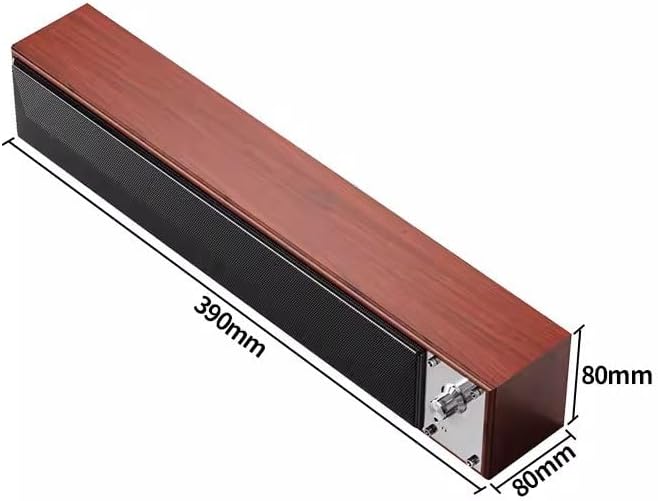 Desktop Audio Computer Laptop Small Wooden Long Speaker Headphone Microphone