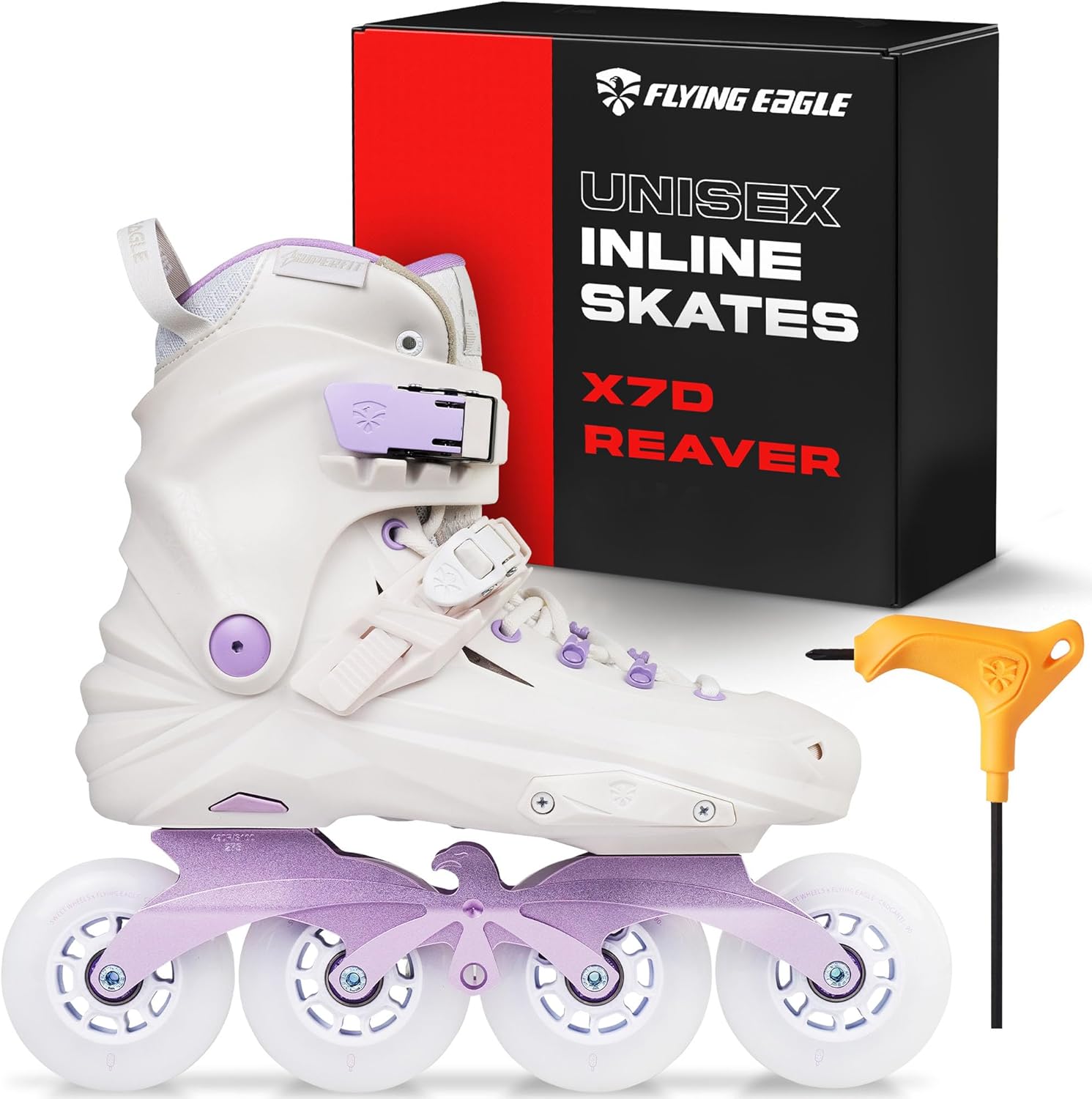 Flying Eagle X7D Reaver - Adult Inline Skates Men & Women, Inline Roller Skate Outdoor, Adults Roller Skates, Freeskates, Skater Shoes for Urban Skating