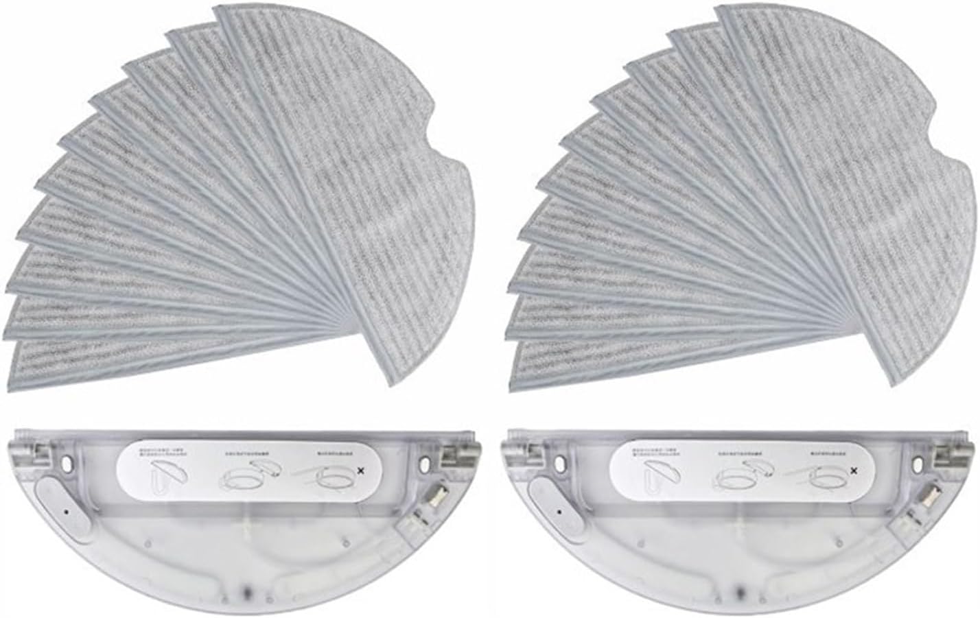 rqhdd Vacuum Attachment Water Tank Compatible with Dreame F9 Vacuum Cleaner Accessories Mop Cloth Washable Cleaning Rag Mijia Replacement Robot Spare Part(Burgundy)