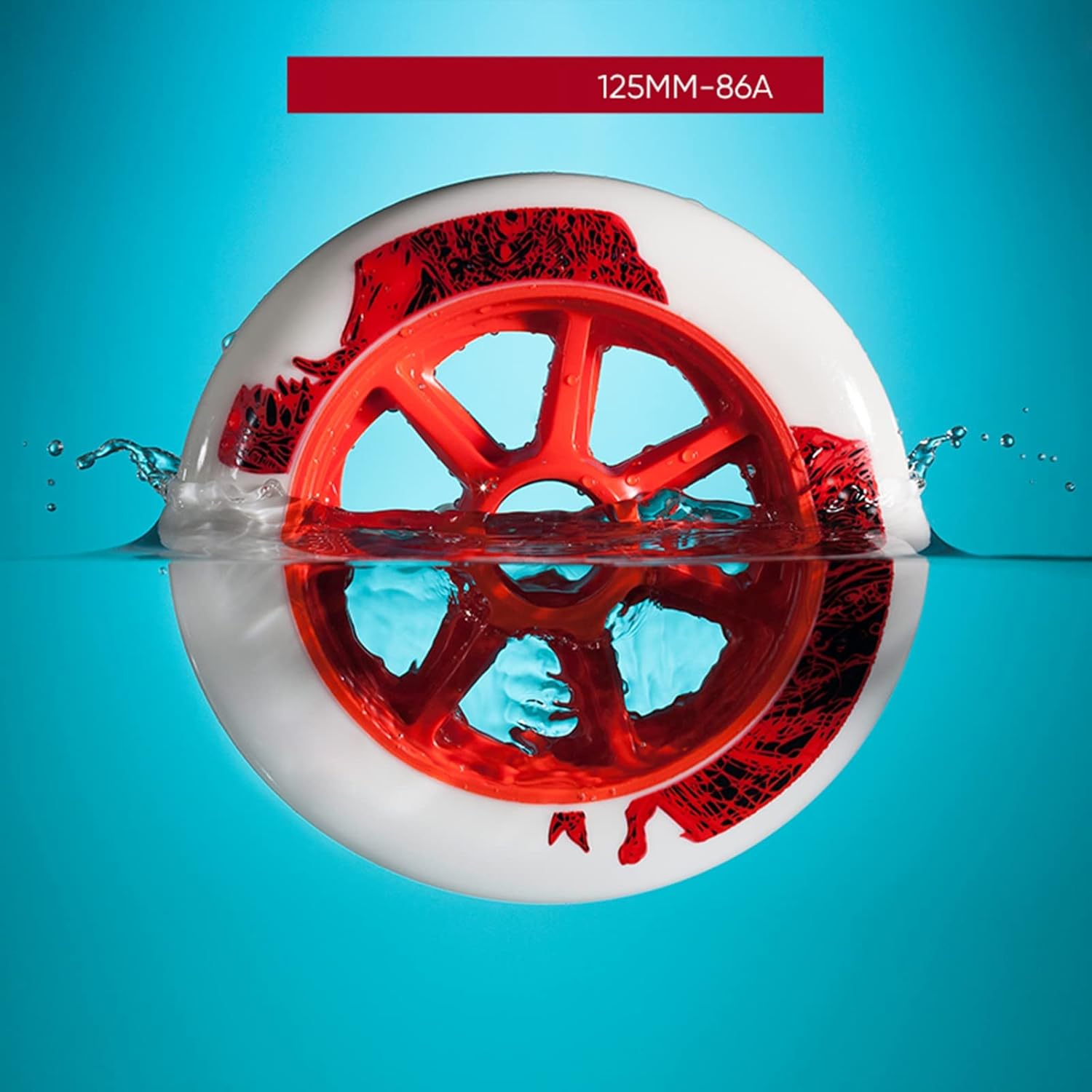 Inline Skate Wheels for Outdoor Indoor 86A Inline Skate Replacement Wheels for Single Row Skate PU Wear Resist Sliding Training Wheels 125mm