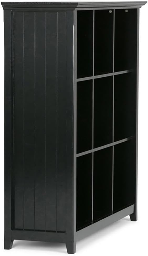 Trent Home Wood Transitional 9 Cube Bookcase and Unit in Black