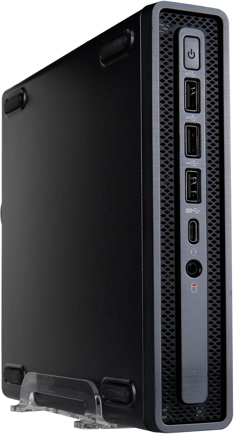 Envision M1 Mini Desktop (Intel 24-Core i9-14900, 64GB RAM, 4TB NVME SSD, H610T mobo, WiFi 6, Windows 11 Pro, Type-C, HDMI & DP, VESA Mount - Small 1L Micro Workstation Computer w/Accessories