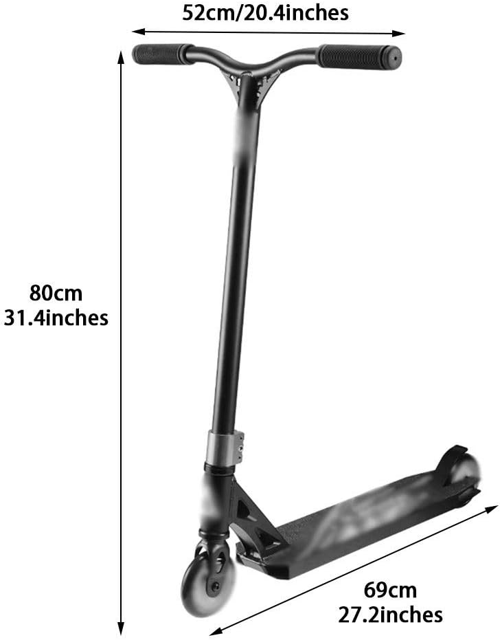 Scooters Pro Scooter Cheap School Commute Kick Scooter, Beginners Sport Scooters, Freestyle Trick Scooters, for Boys Girls (Color : Black and Gray, Size : 69 * 52 * 80cm)