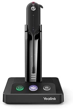 Yealink WH63-TEAMS Wireless Buisness Headset Bundle for Computer PC Laptop Teams Certified Headset with Charge Stand for UC Communication and Microfiber Cloth (3 Phone Bundle)