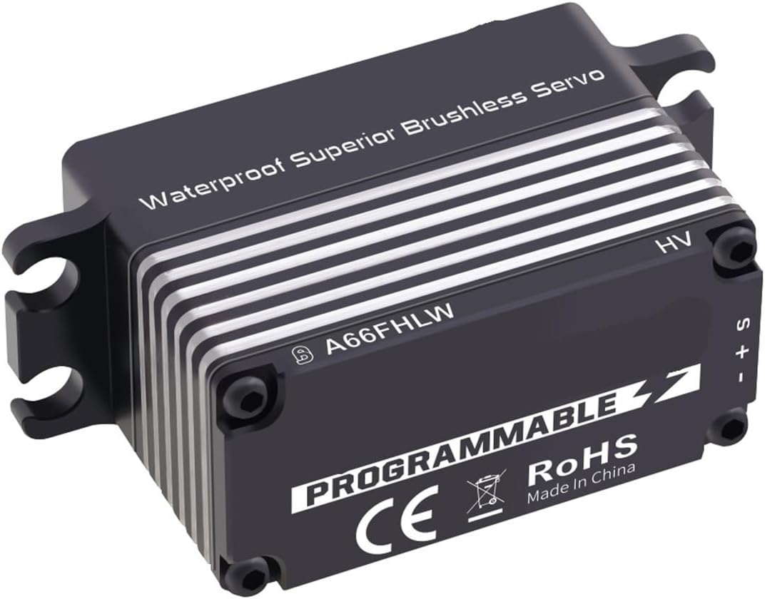 A66FHLW 60KG Super Torque 0.100 sec 4-Pole Steel Gear Brushless Waterproof Servo(A66FHLW Set)