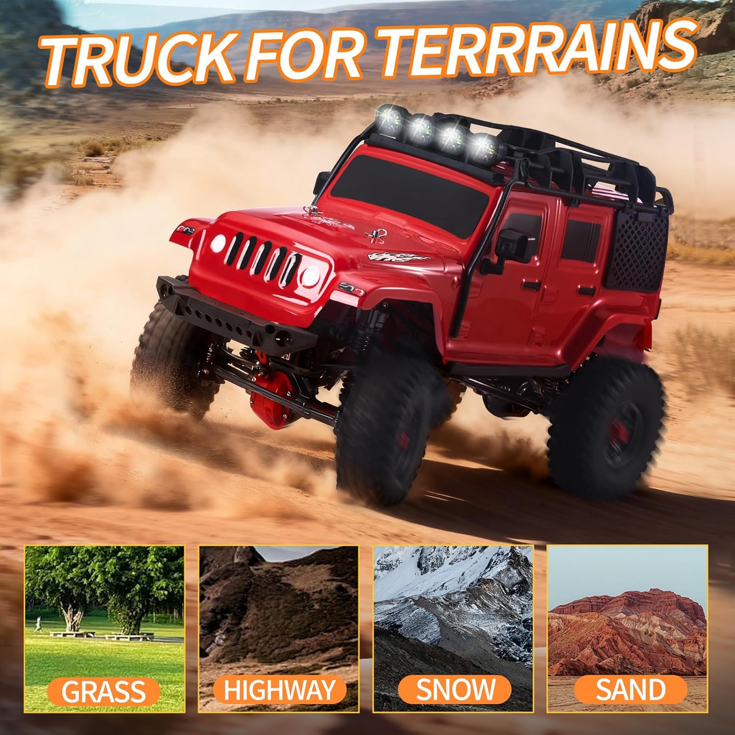 1:10 Scale RC Rock Crawler 4x4 - Hobby Grade All-Terrain RC Truck with Carbon Fiber Frame, All-Metal Gearbox, Waterproof ESC, 2.4GHz for Adults & Teens (Black)