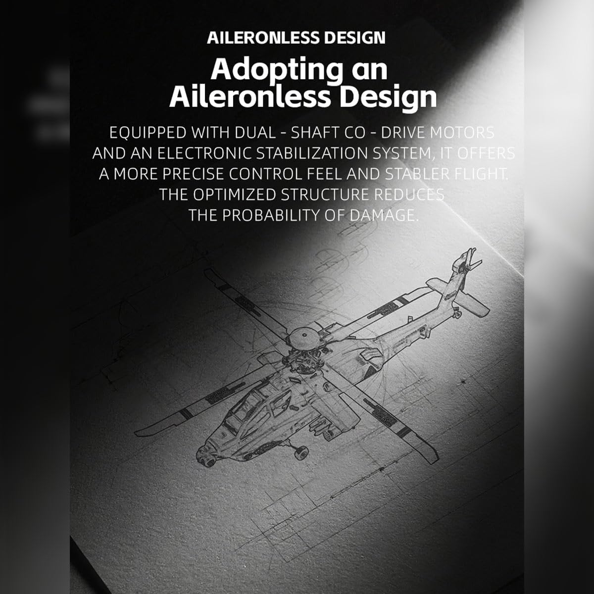 1/32 Apache RC Helicopter, 2.4G 6CH Coaxial Dual Rotor 6G/3D RC Aircraft Model with Optical Flow Altitude Hold, Gift for Remote Control Plane Beginners (RTF Version/F11-N AH64)