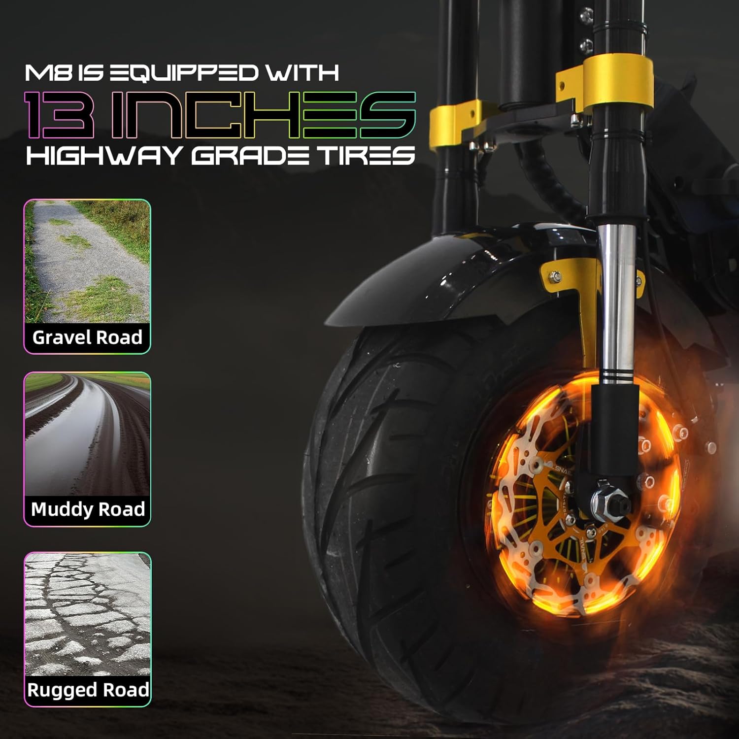 Electric Scooter for Adults 10000W Dual Motor, 13