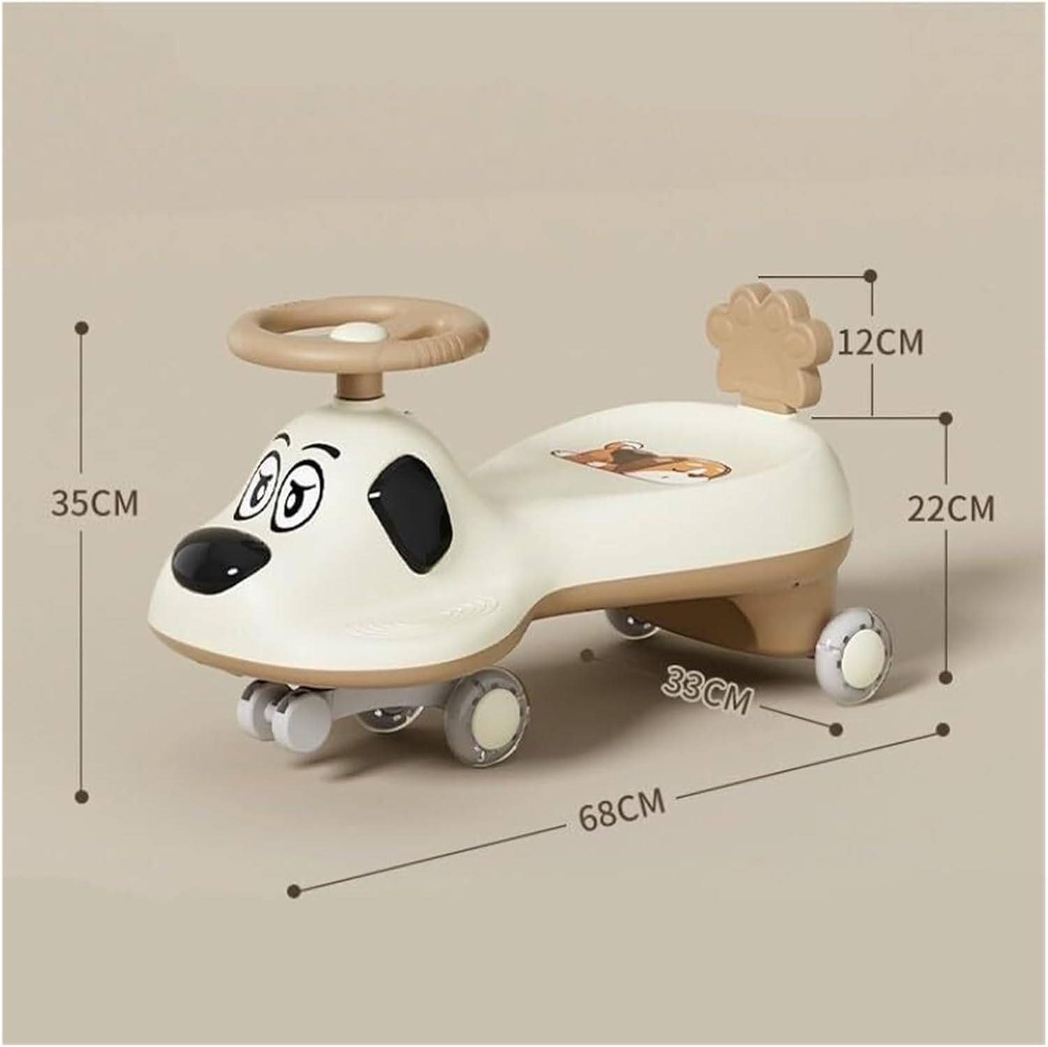 Wiggle Scooter Ride on Toy for Kids Swing Car with Music Light and Flashing Wheels Anti-Rollover Just Twist for Toddlers(Blue)