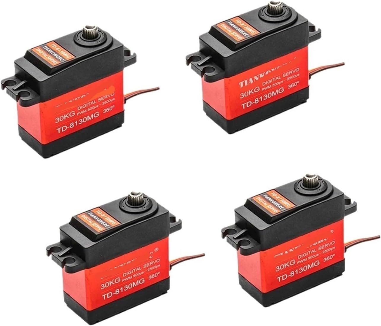 4pcs/Batch Waterproof Servo 20KG 25KG 30KG 35KG Large Metal Gear Digital Servo(30kg 360 Degree)