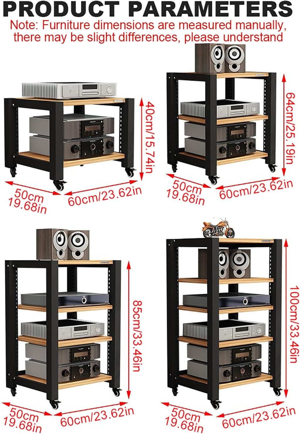 Gaming Shelf for Record Player & Audio Rack - CD/DVD Display Cabinet