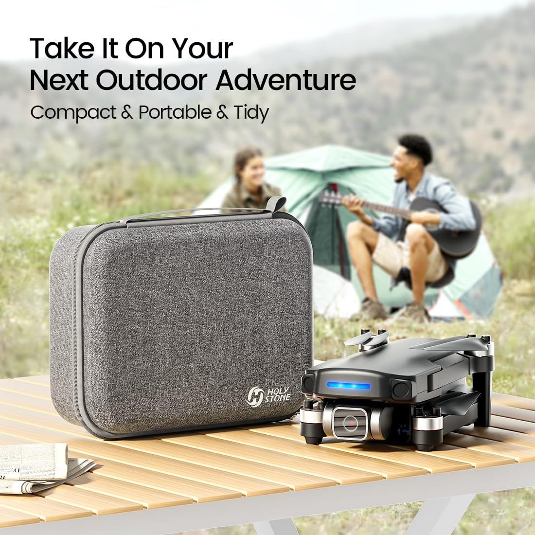 Holy Stone HS360S GPS Drones with 4K UHD Camera for Adults,RC FPV Foldable Quadcopter Drone with 3 Batteries,10000 Ft Transmission,GPS Follow Me, Auto Smart Return, Brushless Motor,Beginner Mode,249g